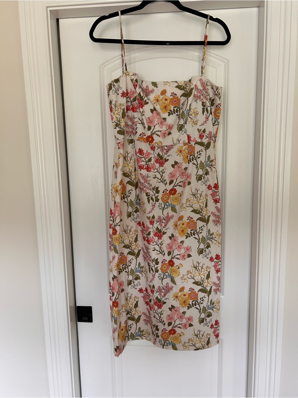 Coco Shop Floral Spaghetti-Strap Midi Dress